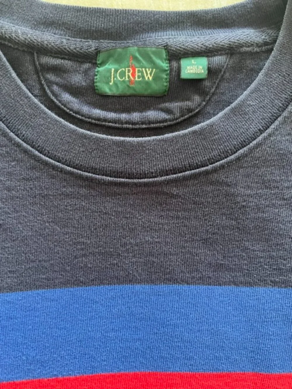 J. Crew Striped Rugby Crewneck Shirt | Size Large